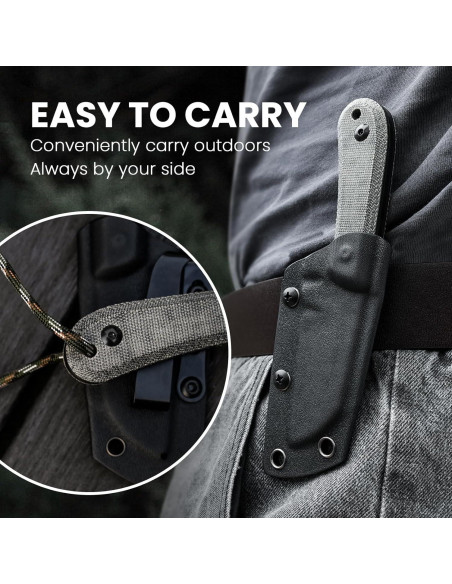 Cuchillo de Caza Kizer Deckhand Hoja Fija D2 7.5cm con Funda