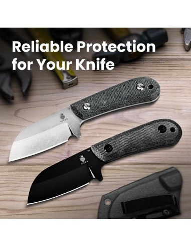 Cuchillo de Caza Kizer Deckhand Hoja Fija D2 7.5cm con Funda