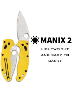Cuchillo de bolsillo Spyderco Manix 2 Lightweight Salt 8.56 cm 2