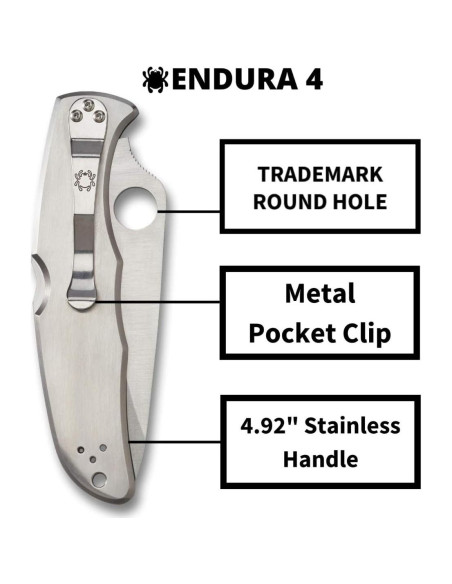Cuchillo Plegable Spyderco Endura 4 Acero Inoxidable 22.3 cm