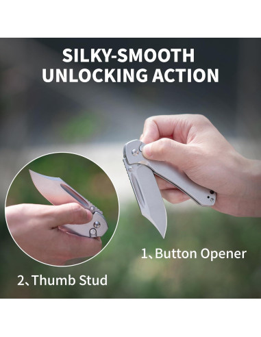 Cuchillo Plegable CJRB Bowie Pyrite 8 cm Rosa Oro Acero