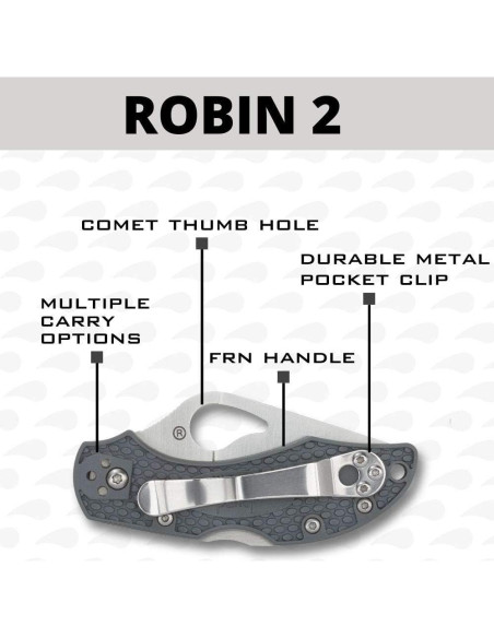 Cuchillo de Bolsillo Spyderco Byrd Robin 2 Acero Inoxidable 6.1 cm
