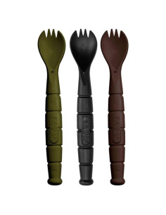 Kit de Campo Spork/Cuchillo KA-BAR 9909MIL - 3 Piezas Verde, Negro, Marrón