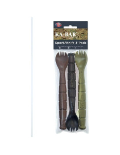 Kit de Campo Spork/Cuchillo KA-BAR 9909MIL - 3 Piezas Verde, Negro, Marrón 2
