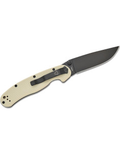 Cuchillo Plegable Ontario Rat II, Acero Inoxidable AUS-8, Mango Hueso 2