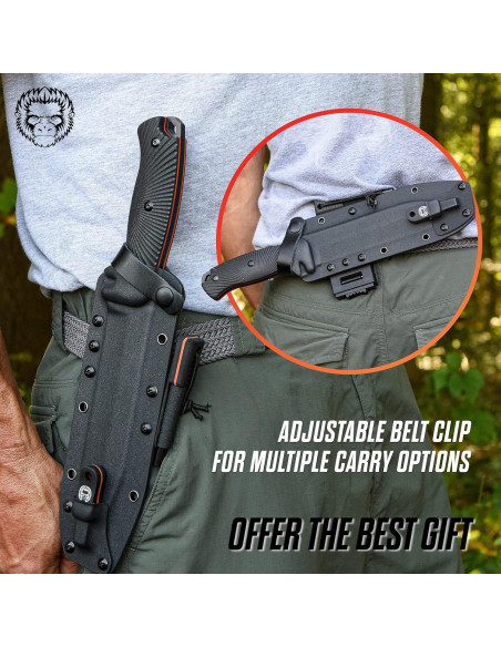 Cuchillo de Caza Holtzman's Gorilla Survival con Funda y Accesorios