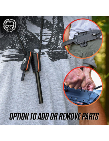 Cuchillo de Caza Holtzman's Gorilla Survival con Funda y Accesorios