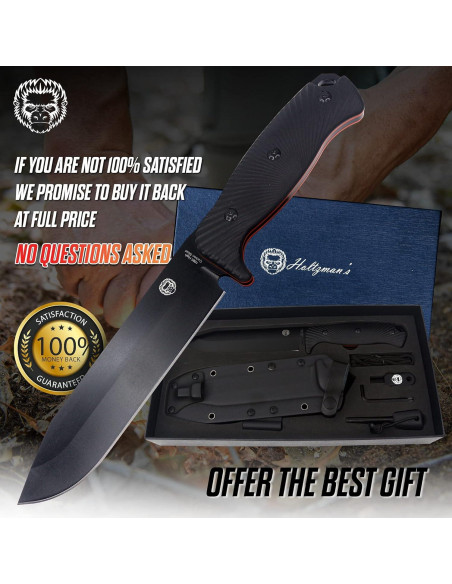 Cuchillo de Caza Holtzman's Gorilla Survival con Funda y Accesorios