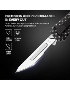 Cuchillo de bolsillo COLDOWN EDC con 10 hojas reemplazables 2