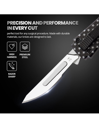 Cuchillo de bolsillo COLDOWN EDC con 10 hojas reemplazables