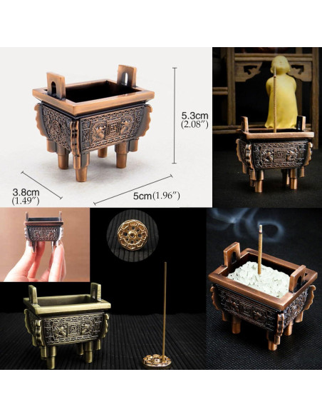 Soporte para Incienso TRENDBOX Modelo B Bronce Vintage 3.8x5x5.3cm