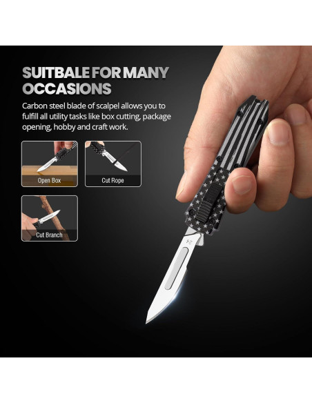 Cuchillo de bolsillo COLDOWN EDC con 10 hojas reemplazables