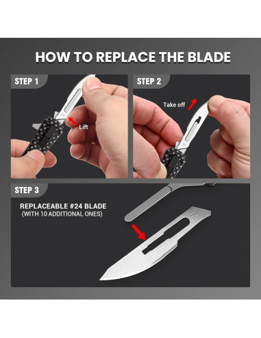 Cuchillo de bolsillo COLDOWN EDC con 10 hojas reemplazables