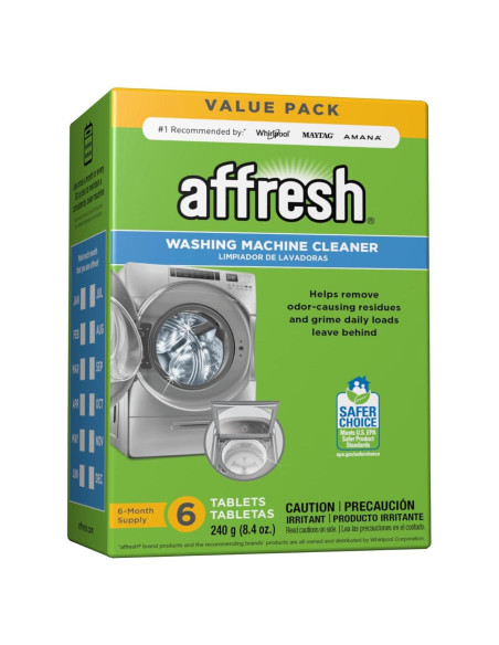 Limpiador de Lavadora Affresh 6 Tabletas Ecológicas HE