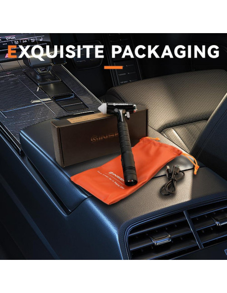 Kit de Emergencia SINSEN 4-en-1: Rompedor de Ventanas y Linterna