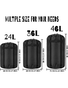 Saco de Compresión Borogo 36L 2-Pack Nylon Impermeable 2