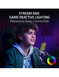 Micrófono USB Razer Seiren V3 Chroma - Iluminación RGB y Silencio Táctil 2