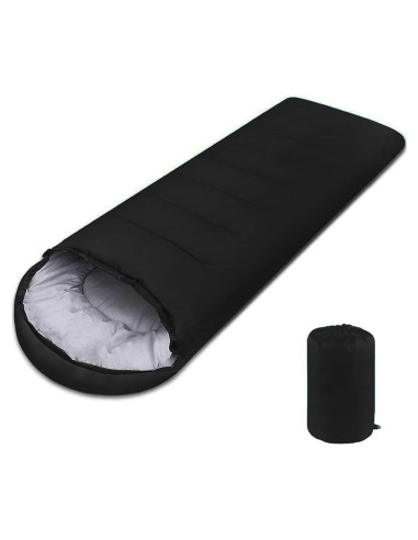 Saco de Dormir Favorland Ligero 3 Estaciones 5-20C Negro