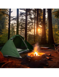 Tienda de Camping Camppal para 1 Persona Impermeable 4 Estaciones 2