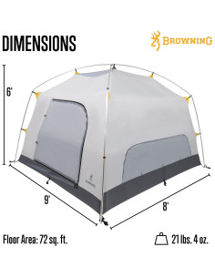 Carpa Browning Glacier 4 Personas Autoportante Impermeable 2