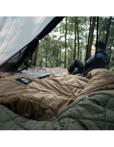 OneTigris Featherlite Quilt 1000g 40F Coyote Brown Camping