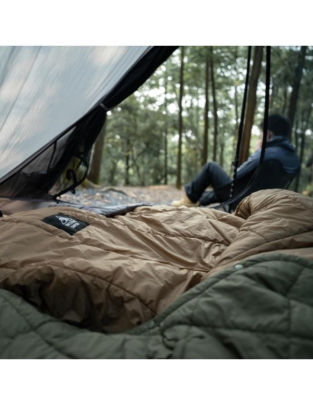 OneTigris Featherlite Quilt 1000g 40F Coyote Brown Camping