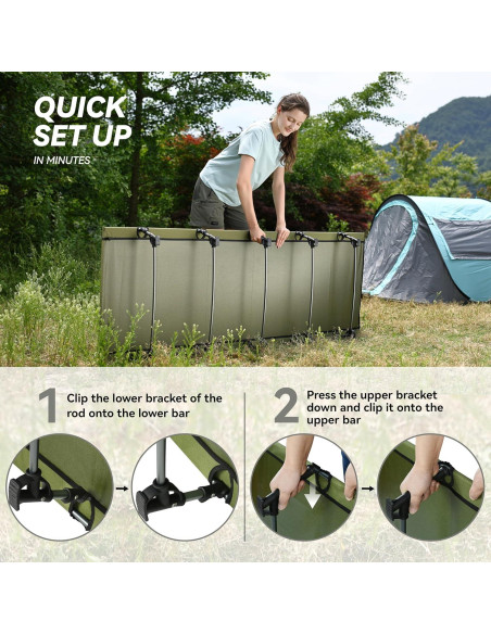 Cama Plegable Ultraligera MARCHWAY Verde Militar 2.18 kg