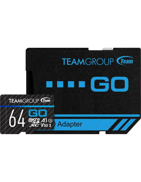 TEAMGROUP GO Tarjeta Micro SDXC 64GB 3 Pack UHS-I U3 V30