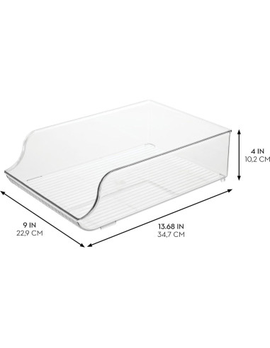 Organizador de Botellas de Agua InterDesign - Juego de 2 - Transparente - Soporta 9 Botellas
