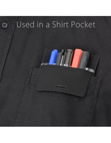 Organizador de Estuche de Cuero Diodrio para 5 Bolígrafos Negro