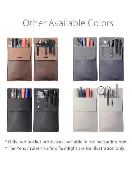 Organizador de Estuche de Cuero Diodrio para 5 Bolígrafos Negro