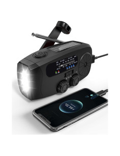 Radio de manivela de emergencia Emgykit 2000mAh AM/FM NOAA