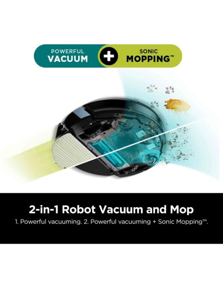 Aspiradora Robot Shark RV2620WD 2-en-1 con Fregado Sonic