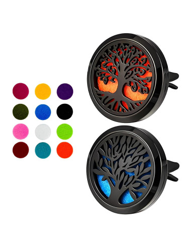 2 Clips de Ventilación KVAEY para Difusor de Auto - Negro