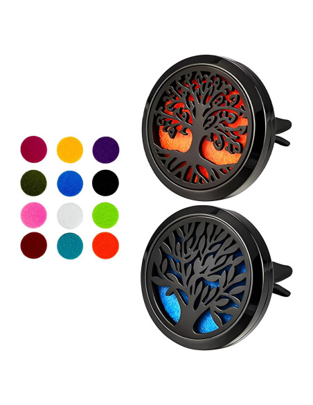 2 Clips de Ventilación KVAEY para Difusor de Auto - Negro