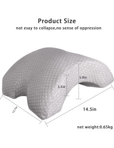 Almohada de Abrazo ALEVMOOM para Parejas Espuma de Memoria 36x38cm 2