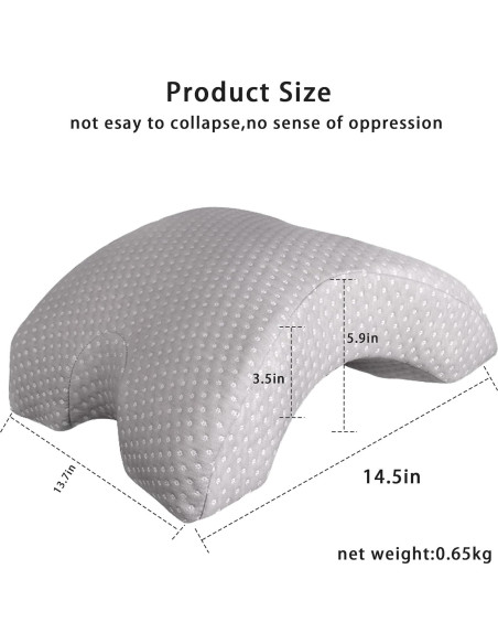 Almohada de Abrazo ALEVMOOM para Parejas Espuma de Memoria 36x38cm