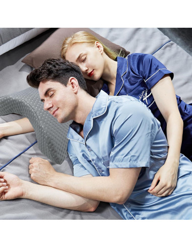 Almohada de Abrazo ALEVMOOM para Parejas Espuma de Memoria 36x38cm