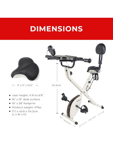 Bicicleta Escritorio FitDesk 3.0 Ajustable - Soporta 136 kg