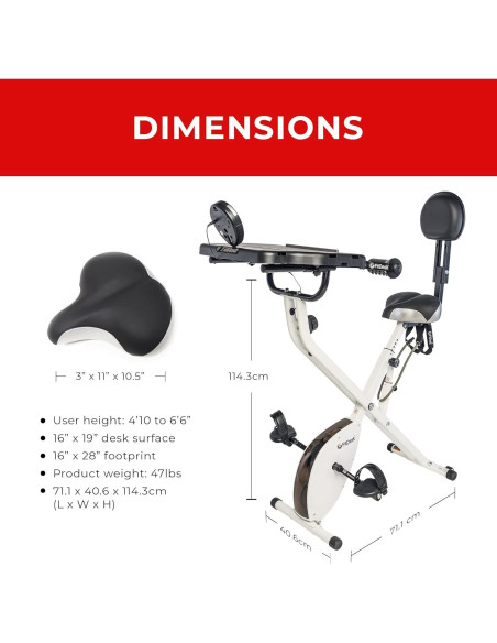 Bicicleta Escritorio FitDesk 3.0 Ajustable - Soporta 136 kg