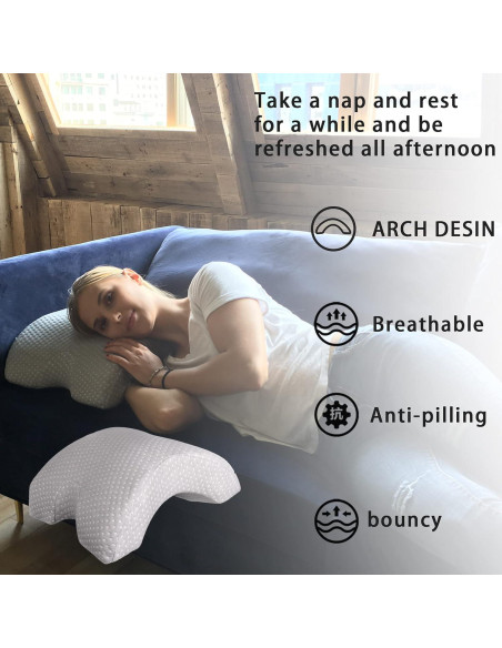 Almohada de Abrazo ALEVMOOM para Parejas Espuma de Memoria 36x38cm