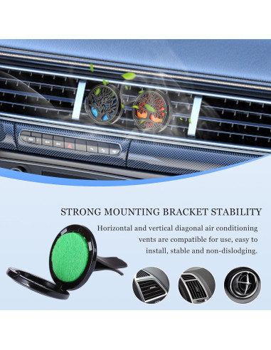 2 Clips de Ventilación KVAEY para Difusor de Auto - Negro