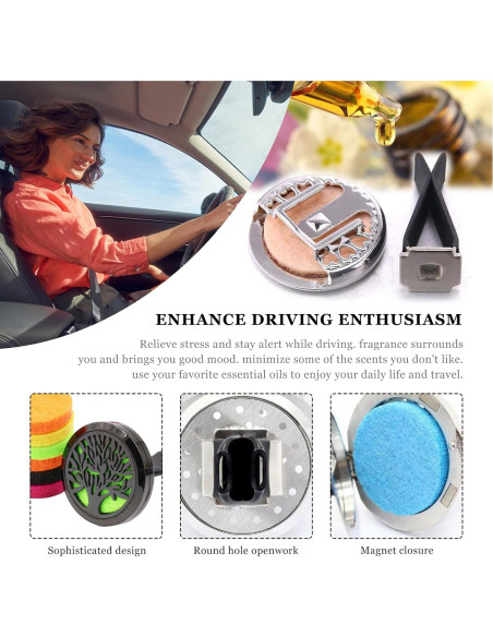 2 Clips de Ventilación KVAEY para Difusor de Auto - Negro