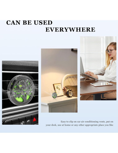 2 Clips de Ventilación KVAEY para Difusor de Auto - Negro