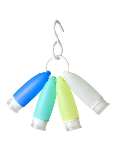 Paquete de 4 Botellas de Silicona Doico 88ml a Prueba de Fugas