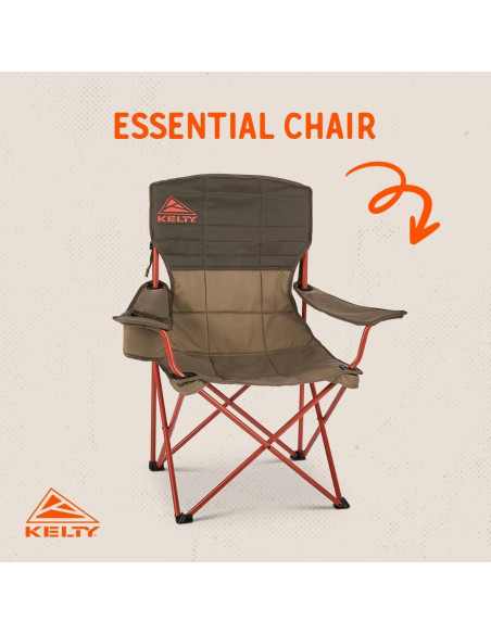 Silla de Camping Plegable Kelty Esencial con Portavasos