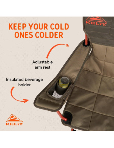 Silla de Camping Plegable Kelty Esencial con Portavasos
