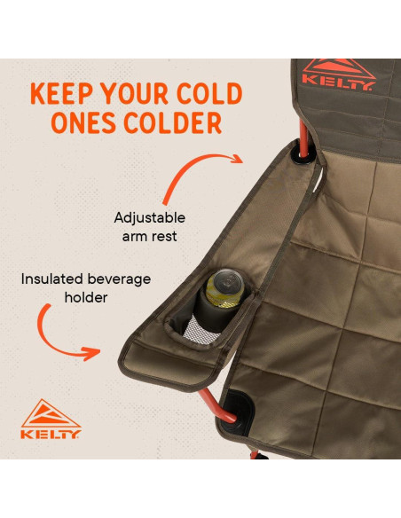 Silla de Camping Plegable Kelty Esencial con Portavasos