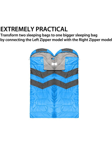 Saco de Dormir Gold Armour para Adultos y Niños 3 Temporadas