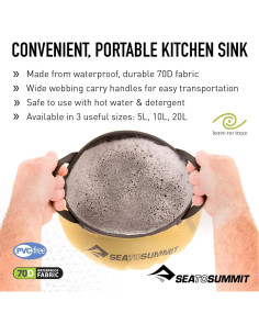 Fregadero Plegable 5L Sea to Summit - Nylon Impermeable 2